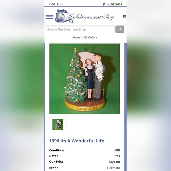 Hallmark Vintage 1946-1996 It's A Wonderful Life Christmas Movie Ornament NIB - Picture 11 of 11